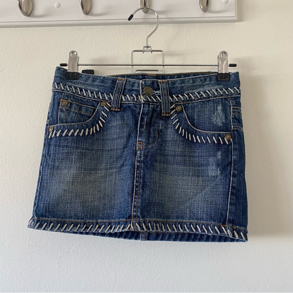 Denim mini skirt